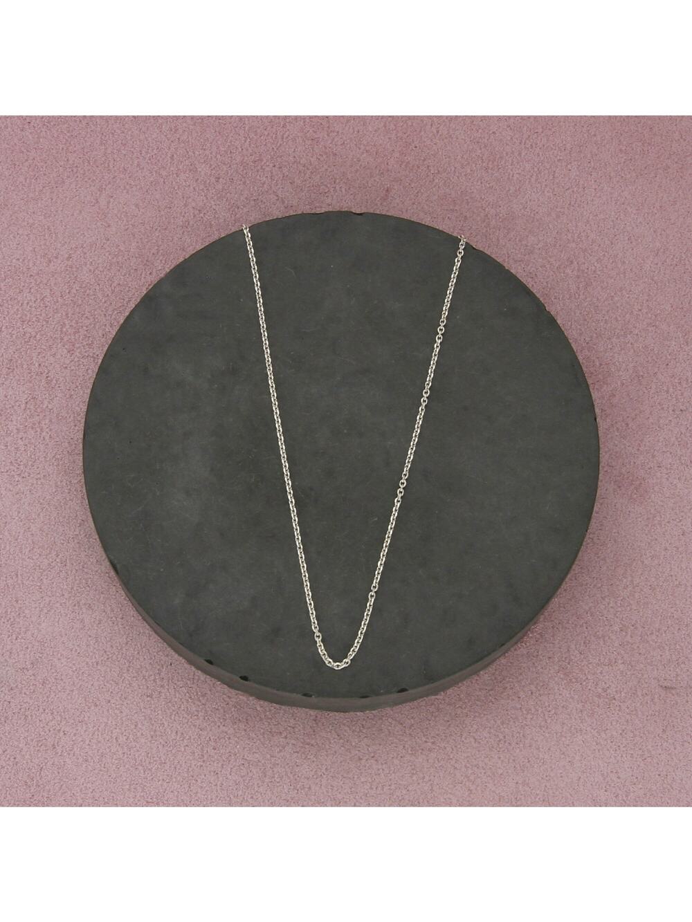 sterling silver italy 1mm cable chain necklace size 18in